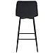 Sgabello da bar Valora KODA STOOL in velluto nero con gambe nere - Foto miniatura 4