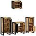 Set di mobili per il bagno 4 pcs Legno di mango massello - Foto miniatura 3