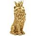 Statua Re Leone Shant In Resina Dorata Grande - Foto miniatura 1
