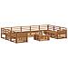 Set divani 10 pcs Naturale Legno di Acacia Massello - Foto miniatura 3