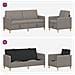 Set di Divani con Storage 2 pcs Tortora Poliestere - Foto miniatura 4