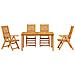Set da Pranzo per Giardino 5 pcs Marrone - Foto miniatura 7