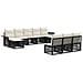Set Divano da Giardino 10 pcs Nero polyrattan - Foto miniatura 1