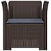 Poltrona a 1 Posto con Cuscino Aspetto Rattan PP Marrone - Foto miniatura 3