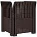 Poltrona a 1 Posto con Cuscino Aspetto Rattan PP Marrone - Foto miniatura 4