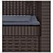 Poltrona a 1 Posto con Cuscino Aspetto Rattan PP Marrone - Foto miniatura 6