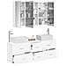 Set di mobili per il bagno 4 pcs Bianco - Foto miniatura 3