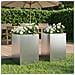 Vaso da giardino 2 pz Argento 40 x 40 x 75 cm Acciaio zincato - Foto miniatura 2