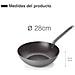 63829 - Wok in ferro, wok in ferro 100% naturale con rivestimento antiaderente a tre strati - Foto miniatura 2