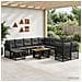 Set Divano da Giardino 12 pz Nero e Grigio scuro polyrattan - Foto miniatura 6