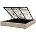 Letto In Tessuto Beige Con Contenitore 180 X 200 Cm Dinan - Foto miniatura 1