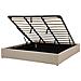 Letto In Tessuto Beige Con Contenitore 180 X 200 Cm Dinan - Foto miniatura 17