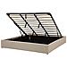 Letto In Tessuto Beige Con Contenitore 180 X 200 Cm Dinan - Foto miniatura 10