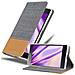 Custodia Compatibile Con Sony Xperia Z5 Premium In Grigio Chiaro Marrone - Coperchio Protettiva Con Chiusura Magnetica, Funzione Stand E Tasca Per Le Carte - Foto miniatura 2