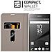 Custodia Compatibile Con Sony Xperia Z5 Premium In Grigio Chiaro Marrone - Coperchio Protettiva Con Chiusura Magnetica, Funzione Stand E Tasca Per Le Carte - Foto miniatura 7