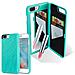 Custodia Compatibile Con Apple Iphone 8 Plus / Iphone 7 Plus / Iphone 7s Plus In Turchese - Hard Case Coperchio Protettivo Con Specchio E Slot Per Carte - Foto miniatura 1
