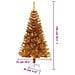 Albero di Natale Artificiale con Supporto Oro 150 cm PET - Foto miniatura 4