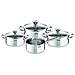 A705a835 Duetto Batterie De Cuisine Inox Set 7 Pieces Induction - 3 Faitouts + 1 Casserole - Foto miniatura 1