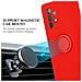 Custodia Compatibile Con Samsung Galaxy A52 4g / 5g In Liquid Rosso - Coperchio Protettivo In Silicone Tpu Flessibile Con Anello - Foto miniatura 8