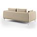 Plano Divano Lineare In Microfibra Tecnica T11 Beige - Foto miniatura 9