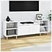 Mobile Porta Tv Bianco 160x35x55 Cm In Legno Multistrato - Foto miniatura 1