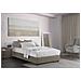 Letto Piazza E Mezza Nicole, Letto Contenitore Con Rivestimento In Tessuto, 100% Made In Italy, Apertura Frontale, Adatto Per Materasso Cm 120x190, Tortora - Foto miniatura 1
