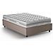 Letto Piazza E Mezza Nicole, Letto Contenitore Con Rivestimento In Tessuto, 100% Made In Italy, Apertura Frontale, Adatto Per Materasso Cm 120x190, Tortora - Foto miniatura 3