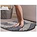 Tappeto A Foglia Casa Bagno Cotone Spugna Morbida Antiscivolo Leaf Grigio - Foto miniatura 5