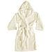 Accappatoio Con Cappuccio In Morbida Spugna Mod. Sophie Tinta Unita Vari Colori L Panna - Foto miniatura 1