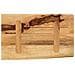 Piano Tavolo 50x40x2,5 Cm Bordi Vivi Legno Di Mango Grezzo - Foto miniatura 5
