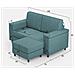 Divano Marrak 2 Posti Medio (due Sedute Da 70cm) + Pouf Misure Esterne L. 168 P. 145 Colore Petrolio - Foto miniatura 3