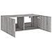 Mobile TV a Parete con Luci LED Grigio Sonoma 80x35x31 cm - Foto miniatura 4
