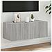 Mobile TV a Parete con Luci LED Grigio Sonoma 80x35x31 cm - Foto miniatura 5