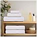 Asciugamani Da Bagno 10pz Bianchi 100x150cm 360g/m 100% Cotone - Foto miniatura 3