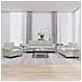 Set Di Divani 3 Pz Con Cuscini Grigio Chiaro In Velluto - Foto miniatura 1