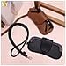 Custodia Portatile Per Occhiali Da Sole In Pelle Pu Con Cordoncino Da Collo Black - Foto miniatura 2