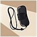 Custodia Portatile Per Occhiali Da Sole In Pelle Pu Con Cordoncino Da Collo Black - Foto miniatura 5