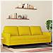 Divano a 3 Posti Giallo 180 cm in Velluto - Foto miniatura 2