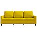 Divano a 3 Posti Giallo 180 cm in Velluto - Foto miniatura 4