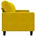 Divano a 3 Posti Giallo 180 cm in Velluto - Foto miniatura 5