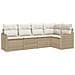 Set Divano da Giardino in 5 Pezzi con Cuscini in Rattan Polyrattan Beige,  Divano da Giardino per 2 Persone con Cuscini in Rattan Polyrattan Beige - Foto miniatura 1