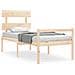 Letto per Anziani con Testiera 90x200 cm in Legno Massello - Foto miniatura 1