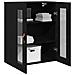 Armadio a Muro con Ante in Vetro Rovere Nero 69,5x34x90 cm - Foto miniatura 5
