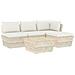 Set Divani Da Giardino Su Pallet 5 Pz Con Cuscini Legno Abete - Foto miniatura 1