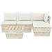 Set Divani Da Giardino Su Pallet 5 Pz Con Cuscini Legno Abete - Foto miniatura 2