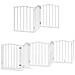 Cancello Cani Porta Pieghevole Bianco 9 Pannelli 450 cm Pioppo - Foto miniatura 3