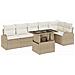 Set Divano da Giardino 7 pcs Beige 100 x 55 x 73 cm Poly Rattan - Foto miniatura 1