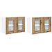 Armadio pensile Riga 2 pcs Rovere artigianale 60 x 31 x 40 cm - Foto miniatura 1