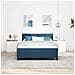 Letto a molle con materasso con led Blu 140 x 190 cm Tessuto - Foto miniatura 4