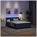 Letto a molle con materasso con led Blu 140 x 190 cm Tessuto - Foto miniatura 5